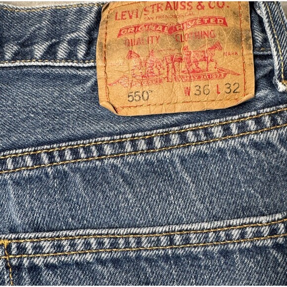 Levis 550 R Tab Jeans Mens 36x32 Relaxed Fit Tapered Leg Vintage Canada 90s Y2K - Picture 10 of 14